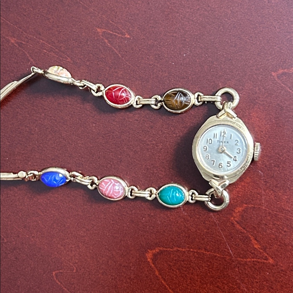 Timex 1/20 12k Gold Filled Van Dell Scarab Watch Vintage Ladies - Picture 4 of 9